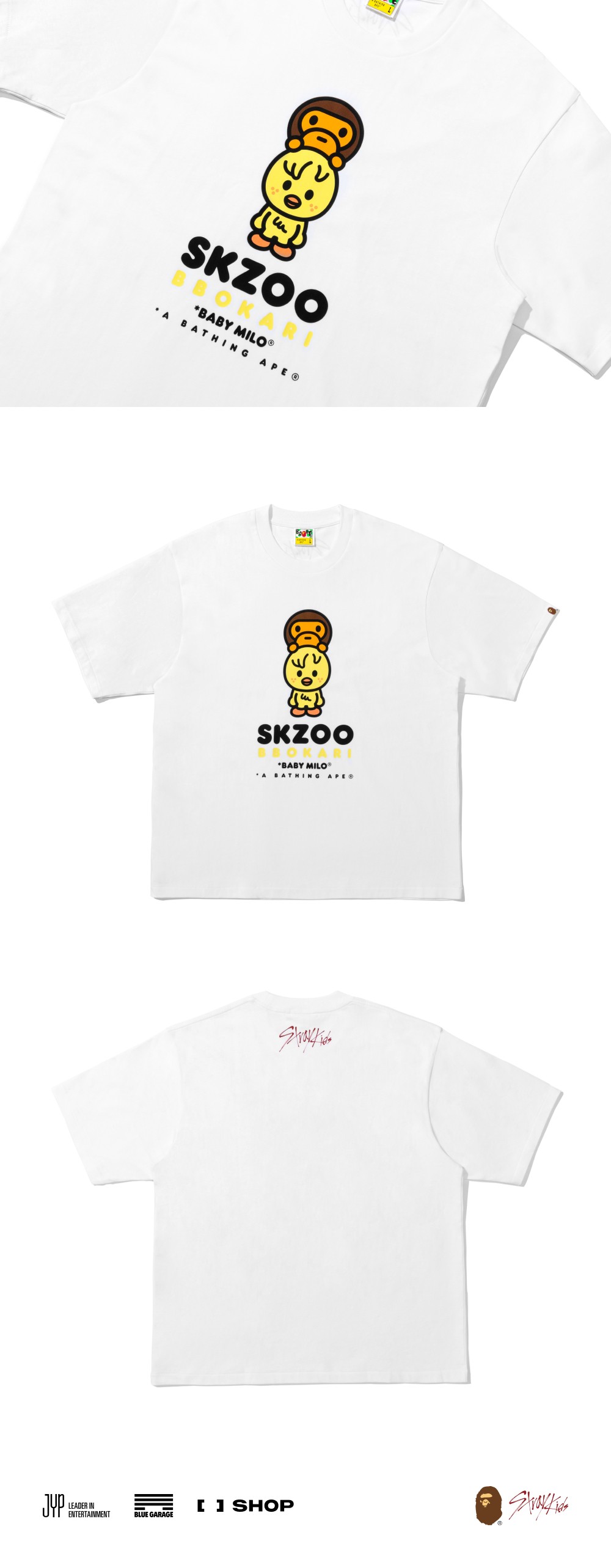STRAY KIDS - BAPE X Stray Kids BbokAri BABY MILO TEE M (Felix