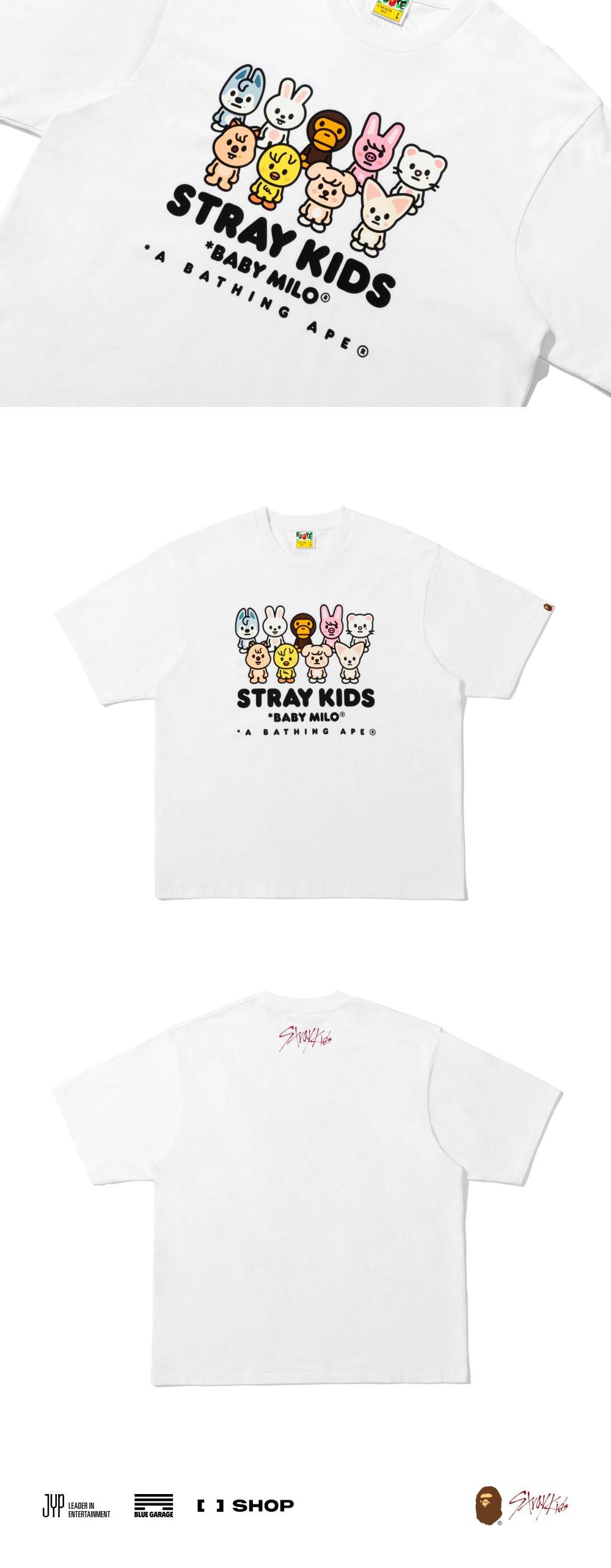 STRAY KIDS - BAPE X Stray Kids FAMILY MILO TEE M – Funiki